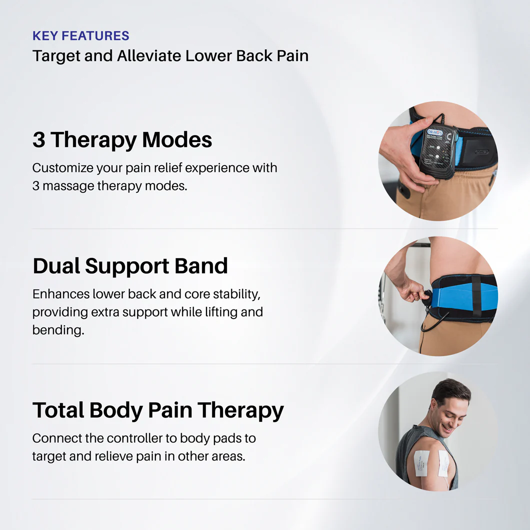 Triple Action Back Belt - 4-in-1 TENS Belt for Back Pain - Essential Package - Image 9
